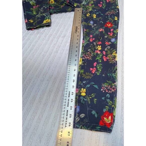 DESIGUAL Womens Floral Slim Fit Cropped Jeans Size 8, 36 Casual Multi Stretch - Picture 9 of 11